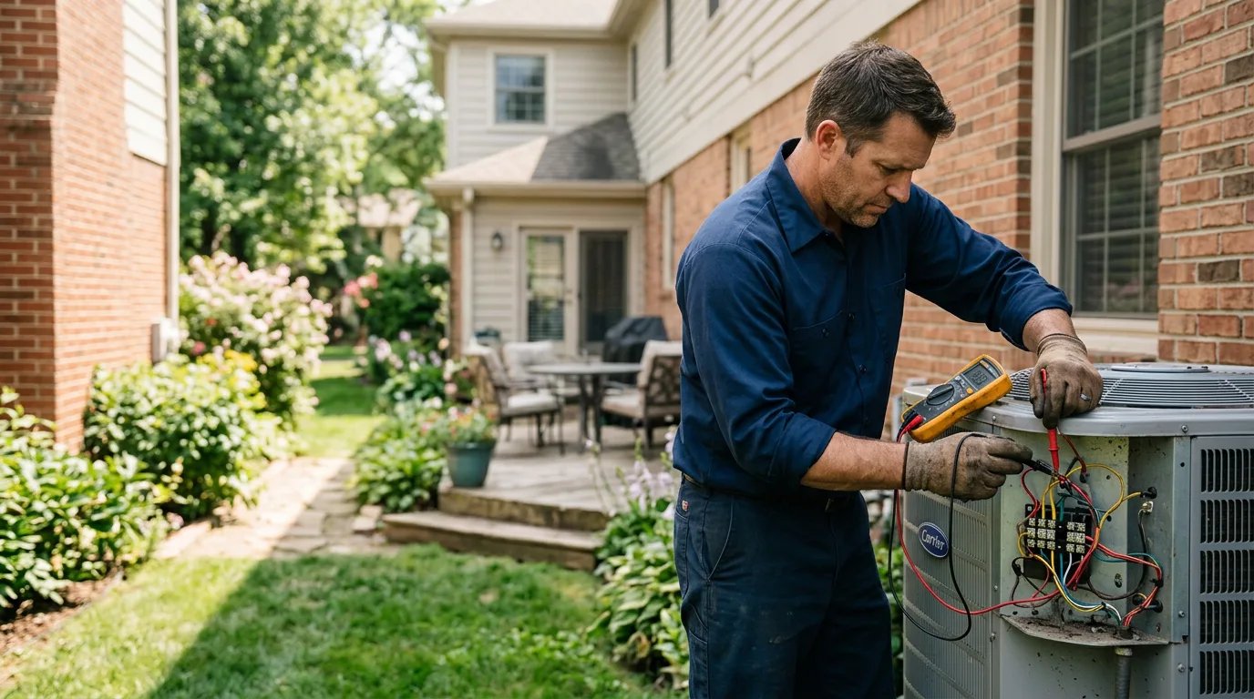 HVAC technician working near Henryetta, OK